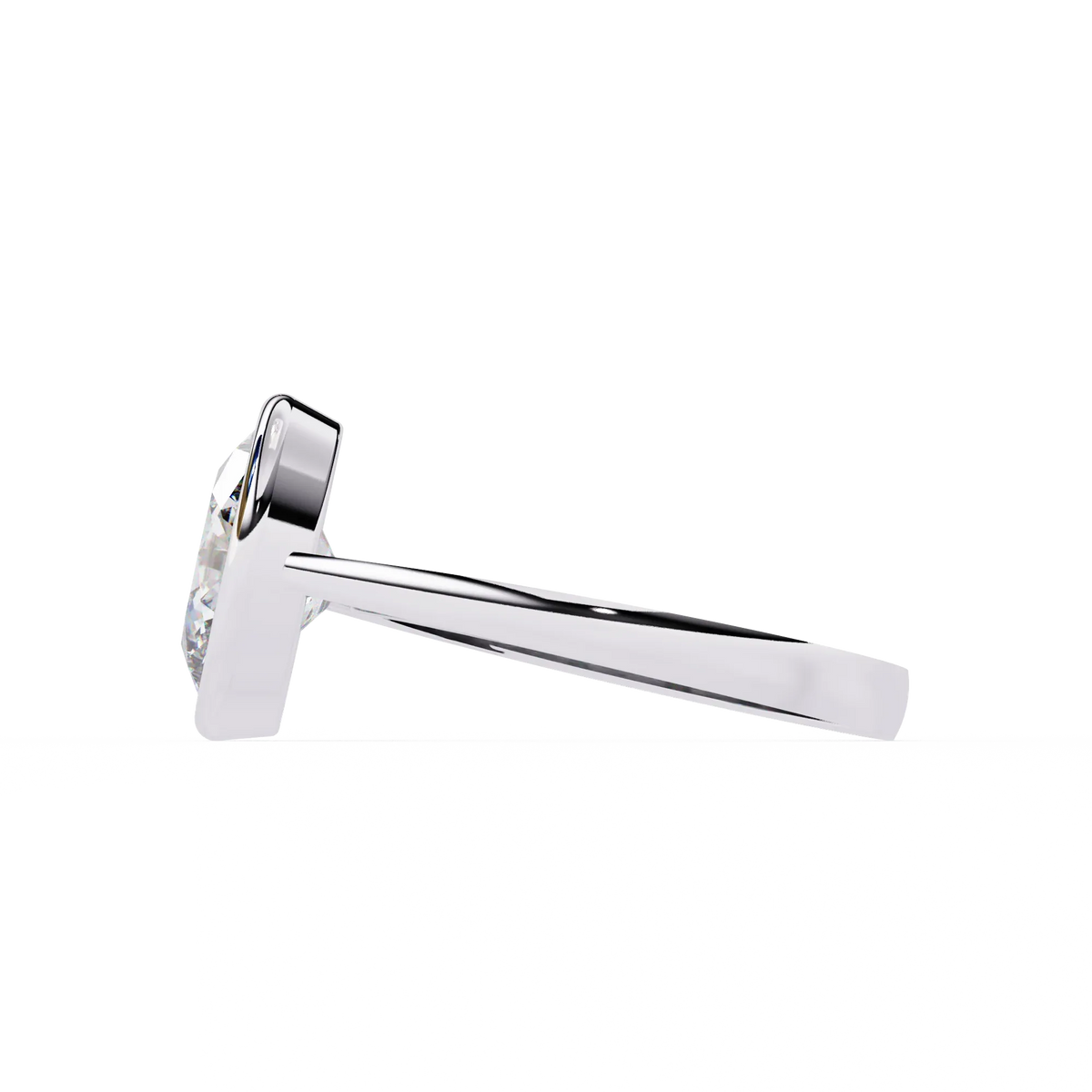 Modern Embrace Oval Lab Grown Diamond Ring - Ophiratbf