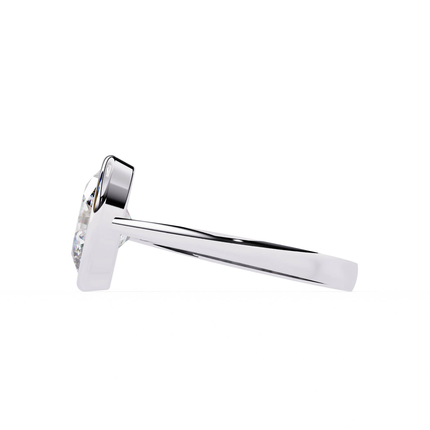 modern embrace oval lab grown diamond ring