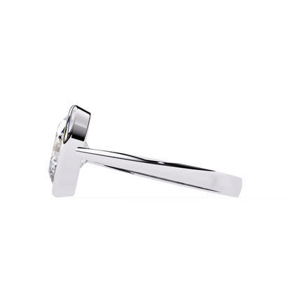 Modern Embrace Oval Lab Grown Diamond Ring