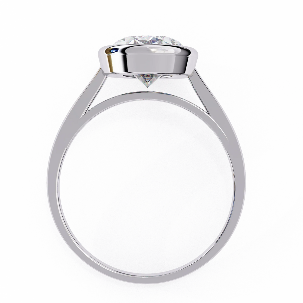 Modern Embrace Oval Lab Grown Diamond Ring - Ophiratbf