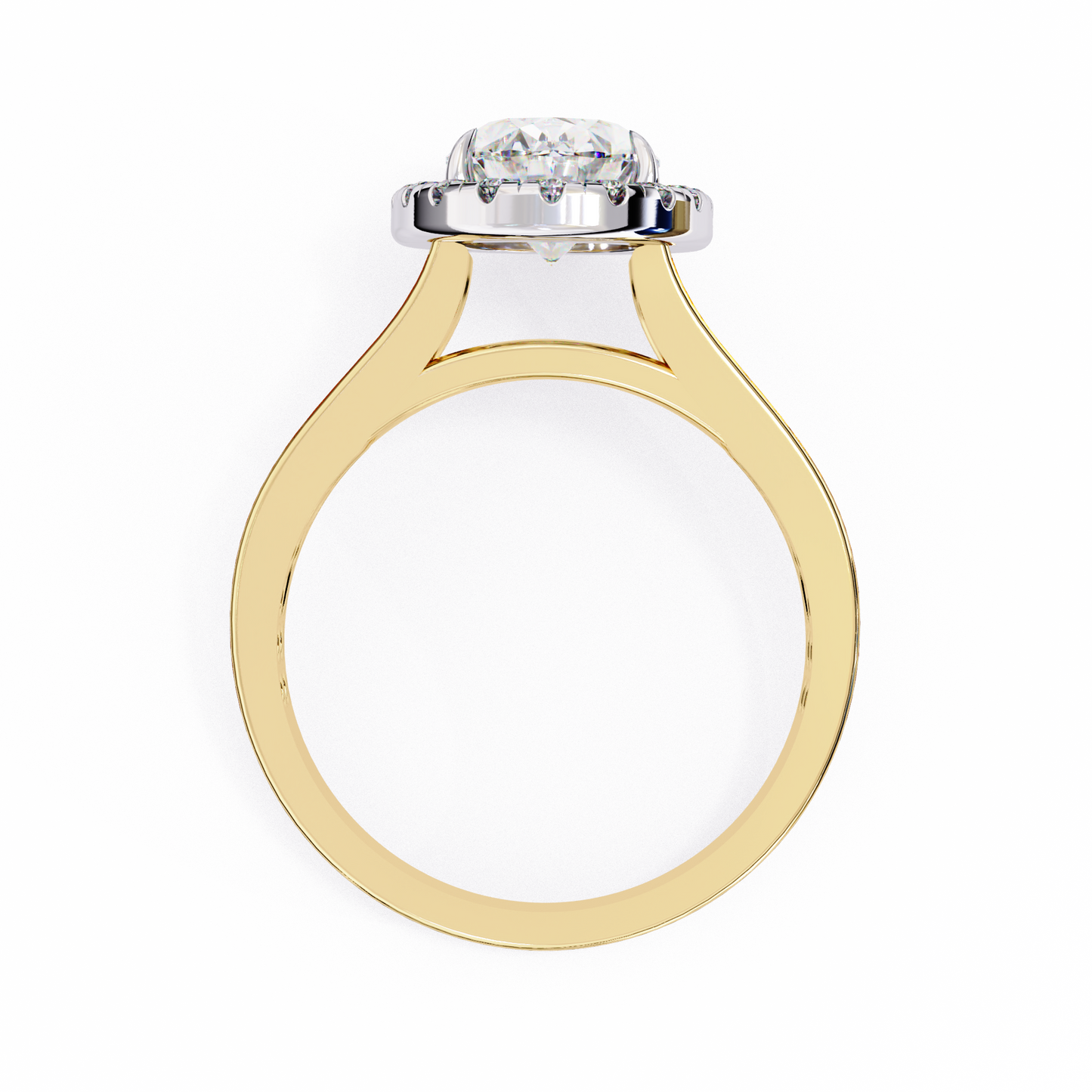 grandeur halo oval lab grown diamond ring