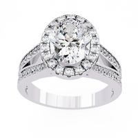 Grandeur Halo Oval Lab Grown Diamond Ring - Ophiratbf