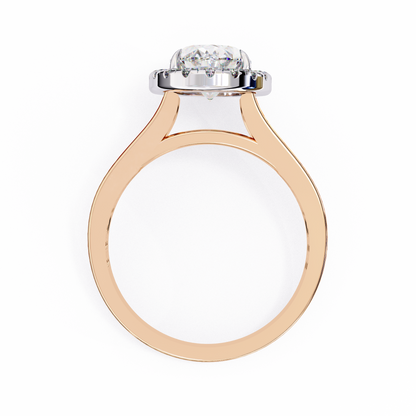 Grandeur Halo Oval Lab Grown Diamond Ring