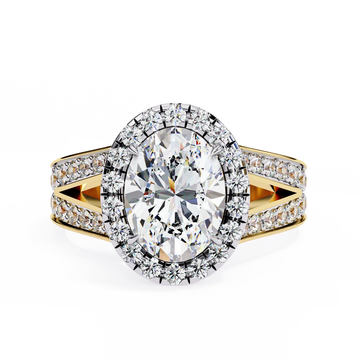 Grandeur Halo Oval Lab Grown Diamond Ring - Ophiratbf