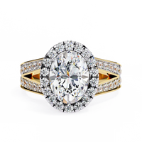 Grandeur Halo Oval Lab Grown Diamond Ring - Ophiratbf