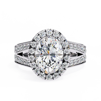 Grandeur Halo Oval Lab Grown Diamond Ring - Ophiratbf