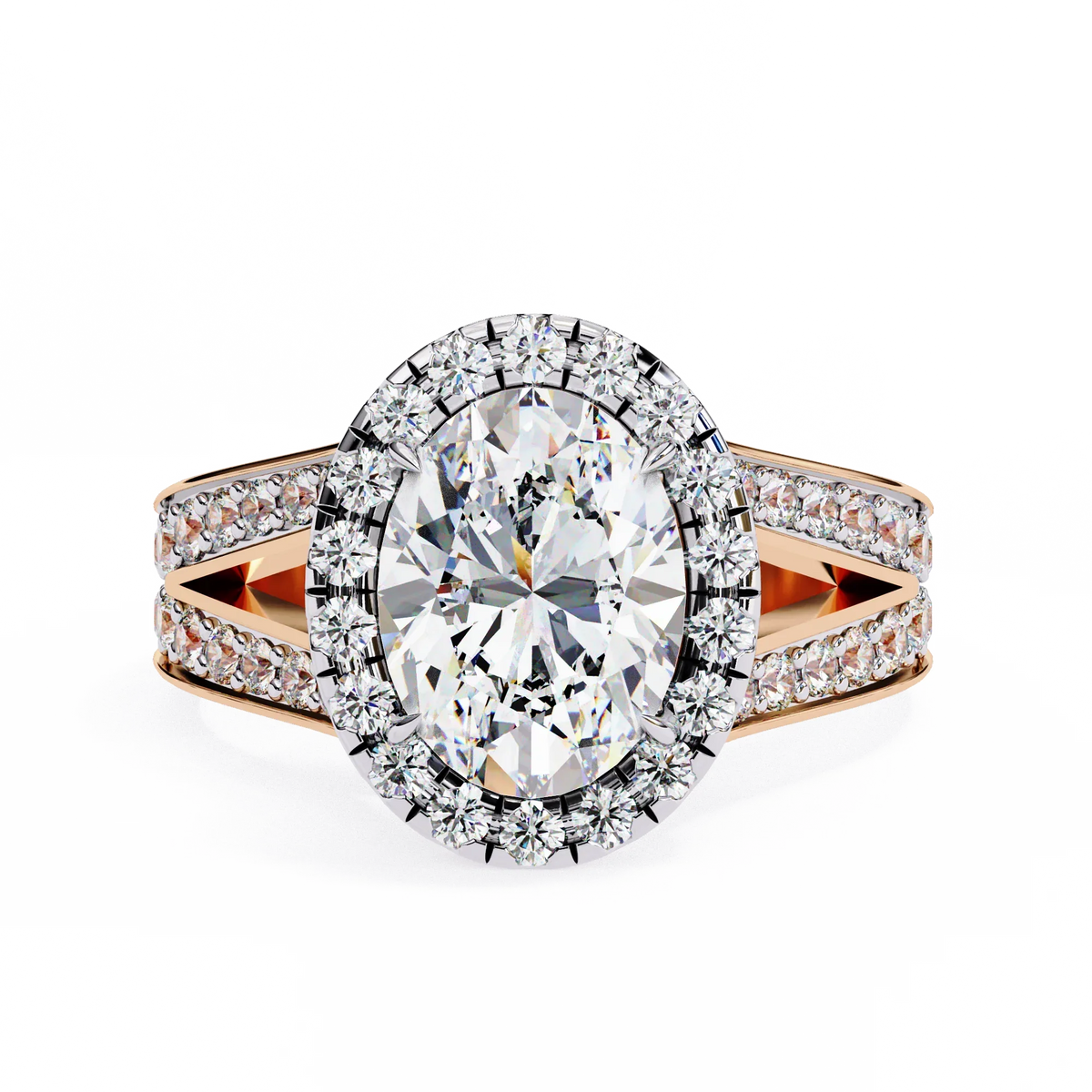 Grandeur Halo Oval Lab Grown Diamond Ring - Ophiratbf