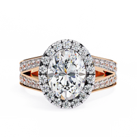 Grandeur Halo Oval Lab Grown Diamond Ring - Ophiratbf