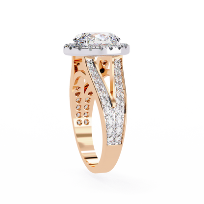 Grandeur Halo Oval Lab Grown Diamond Ring