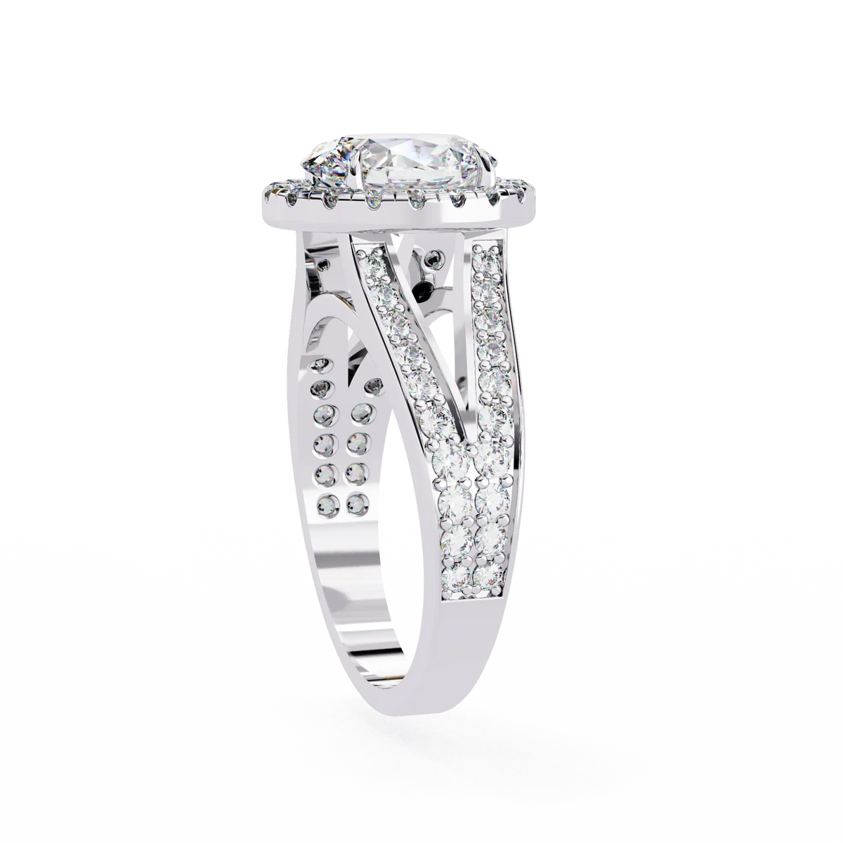 Grandeur Halo Oval Lab Grown Diamond Ring - Ophiratbf