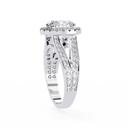 Grandeur Halo Oval Lab Grown Diamond Ring