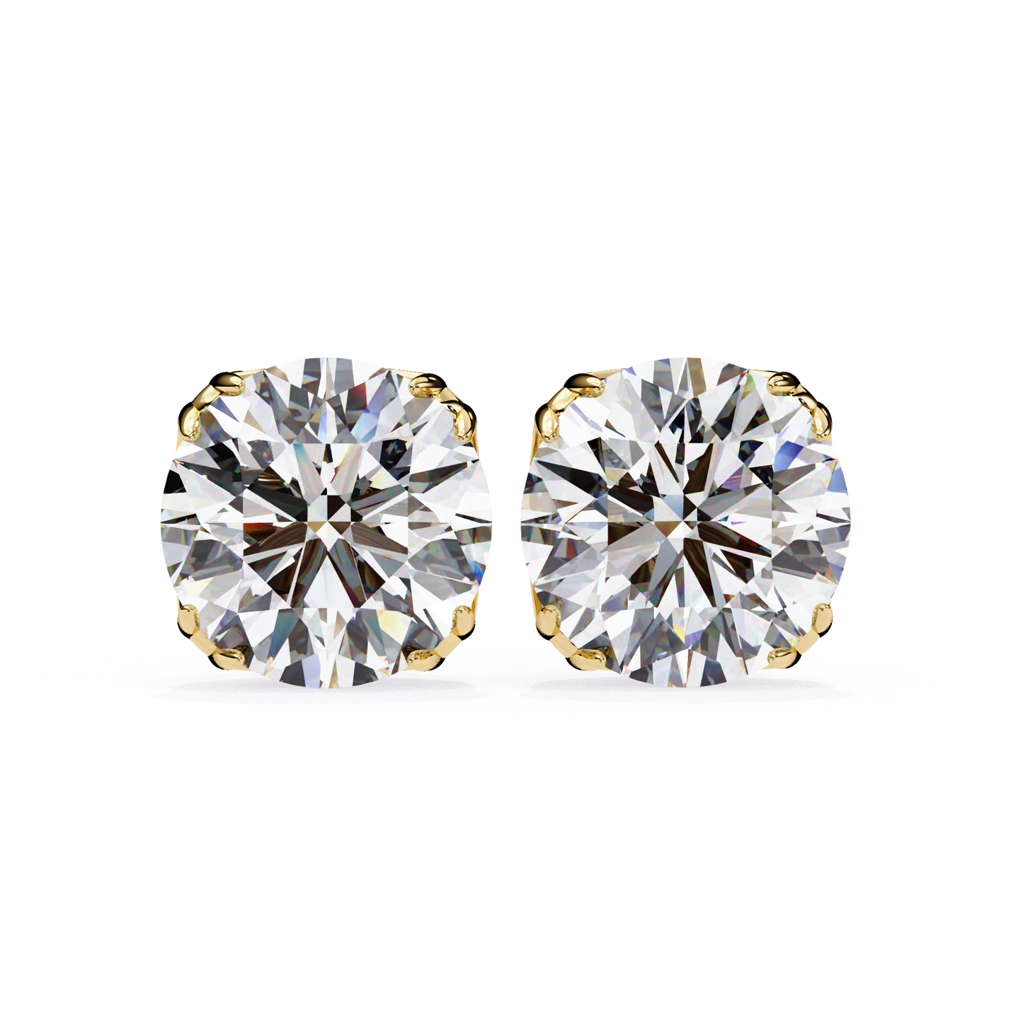 solstice six prong lab grown diamond studs