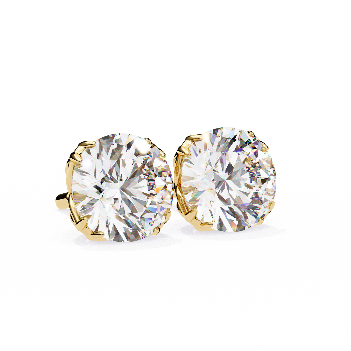 solstice six prong lab grown diamond studs
