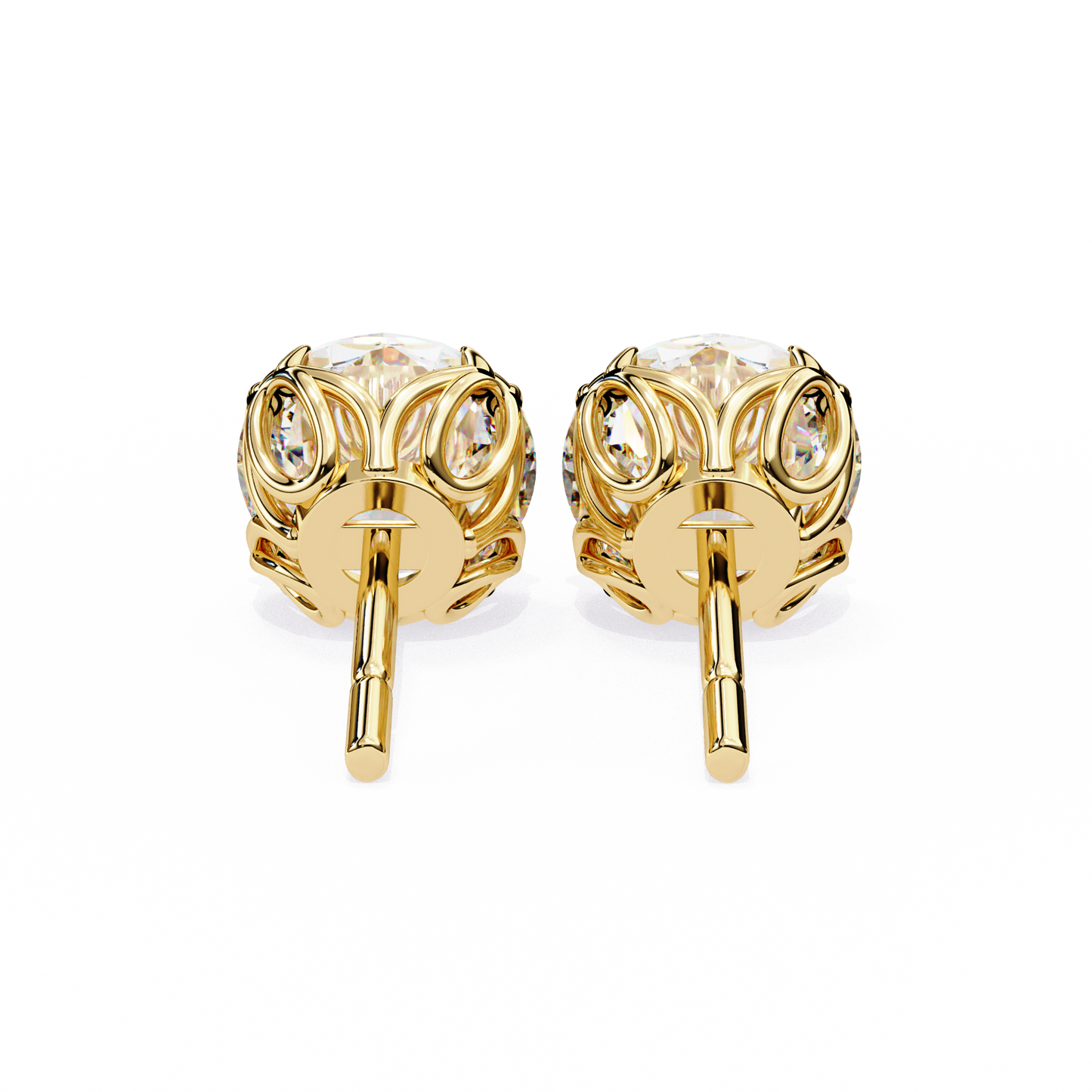 solstice six prong lab grown diamond studs