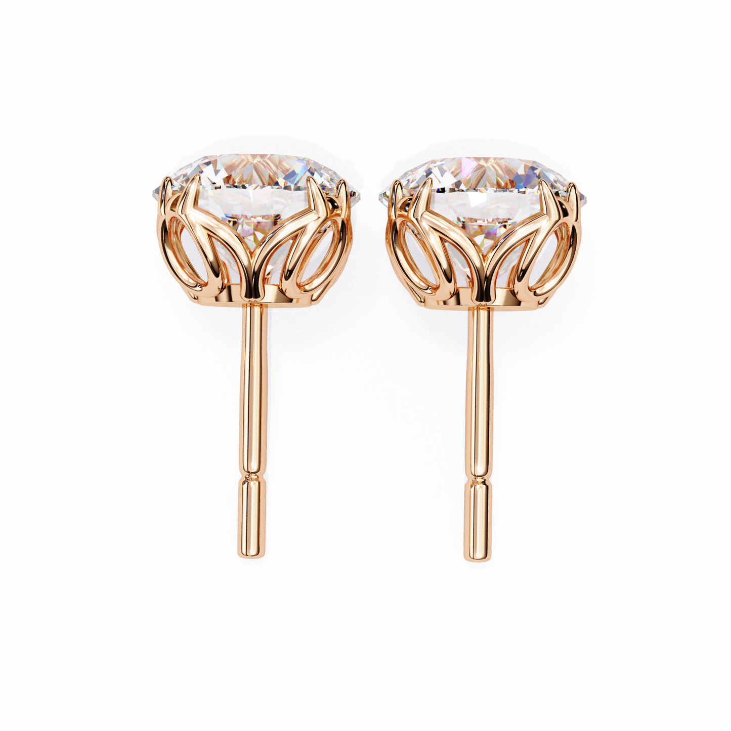 solstice six prong lab grown diamond studs
