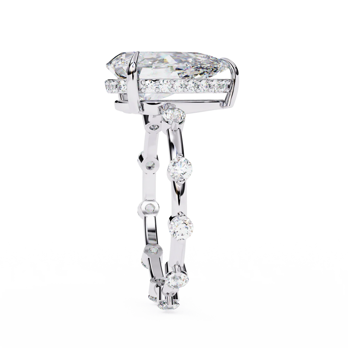 Celestial Crown Pear Lab Grown Diamond Ring - Ophiratbf