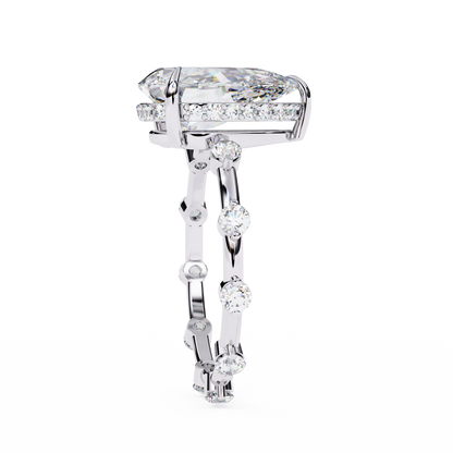 Celestial Crown Pear Lab Grown Diamond Ring