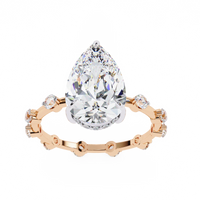 Celestial Crown Pear Lab Grown Diamond Ring - Ophiratbf