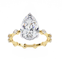 Celestial Crown Pear Lab Grown Diamond Ring - Ophiratbf