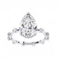 Celestial Crown Pear Lab Grown Diamond Ring - Ophiratbf