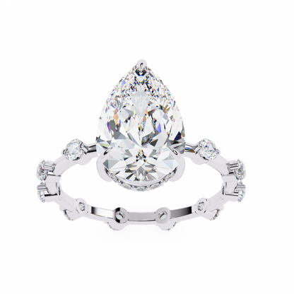 Celestial Crown Pear Lab Grown Diamond Ring