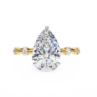 Celestial Crown Pear Lab Grown Diamond Ring - Ophiratbf