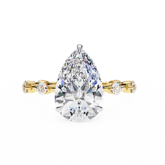 Celestial Crown Pear Lab Grown Diamond Ring