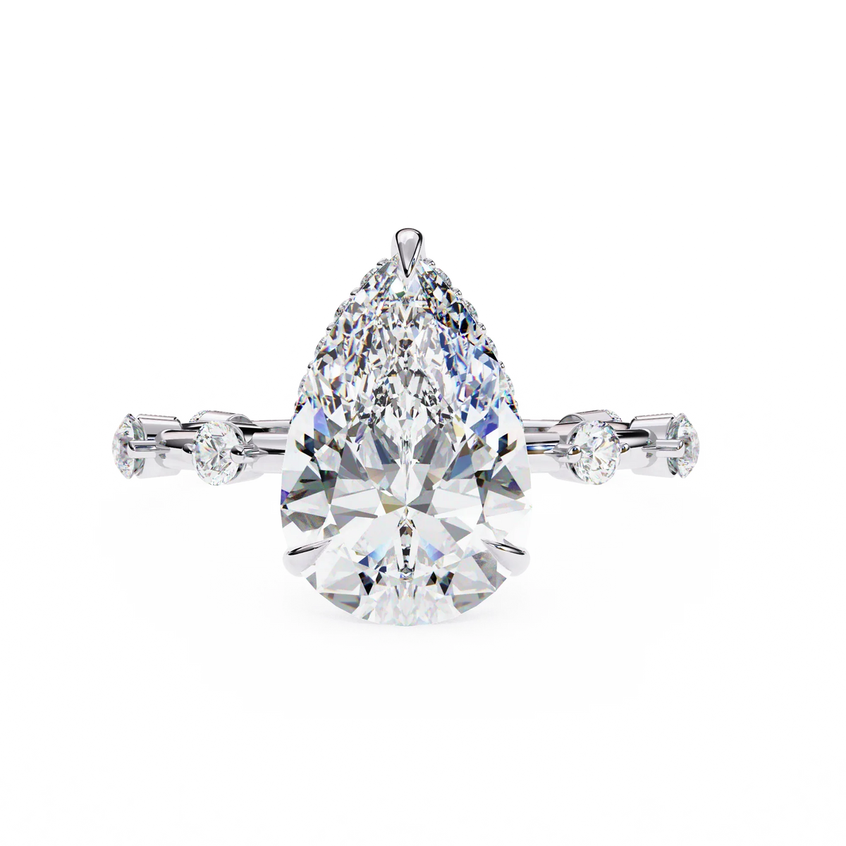 Celestial Crown Pear Lab Grown Diamond Ring - Ophiratbf