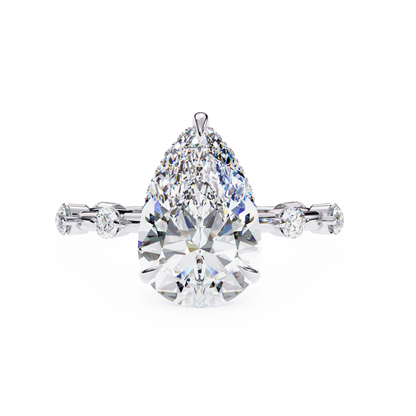 Celestial Crown Pear Lab Grown Diamond Ring