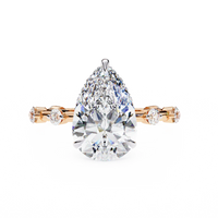 Celestial Crown Pear Lab Grown Diamond Ring - Ophiratbf
