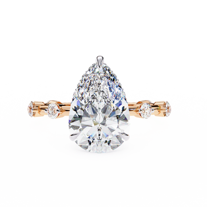 Celestial Crown Pear Lab Grown Diamond Ring