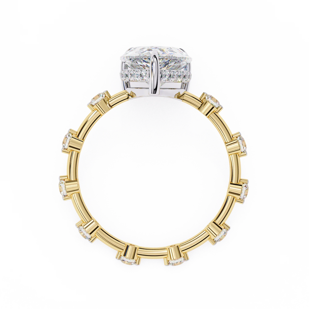 Celestial Crown Pear Lab Grown Diamond Ring - Ophiratbf