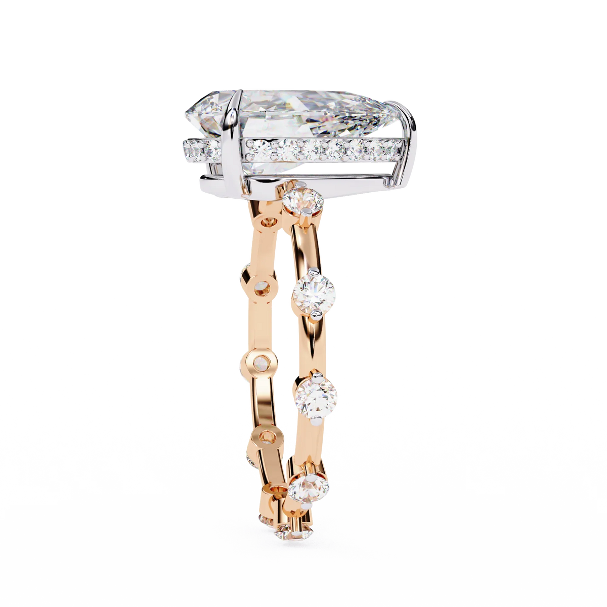Celestial Crown Pear Lab Grown Diamond Ring - Ophiratbf