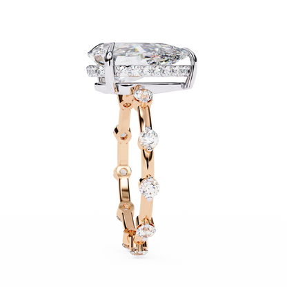 Celestial Crown Pear Lab Grown Diamond Ring