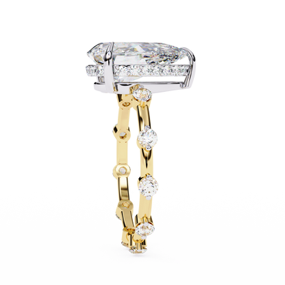 Celestial Crown Pear Lab Grown Diamond Ring