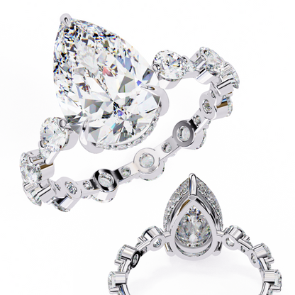 Starlit Pear Lab Grown Diamond Ring