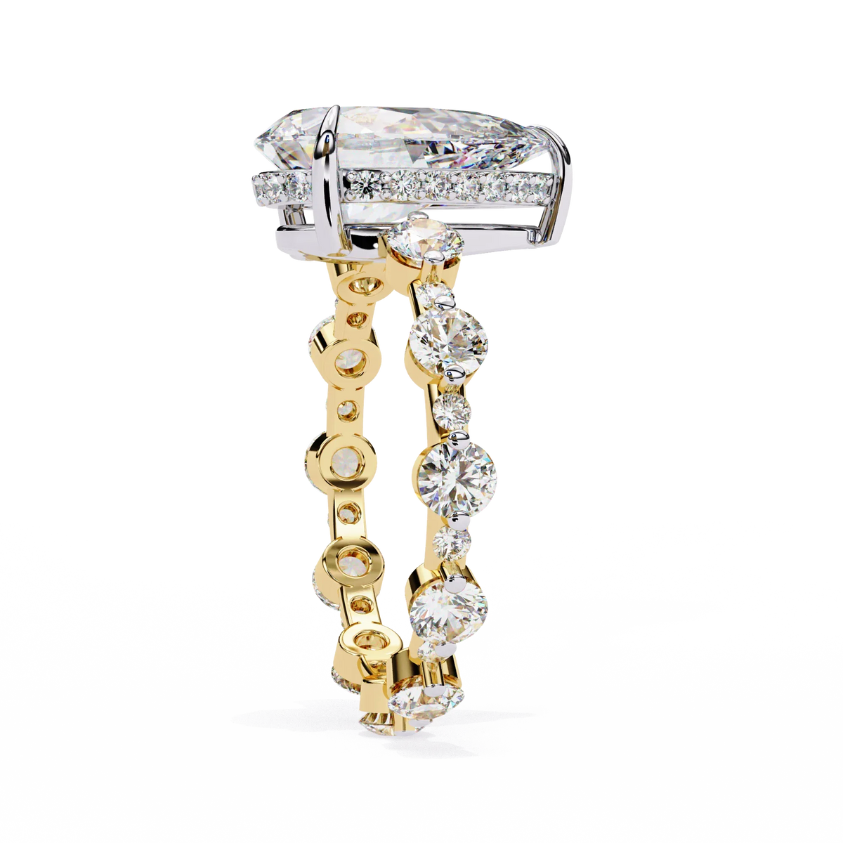Starlit Pear Lab Grown Diamond Ring - Ophiratbf