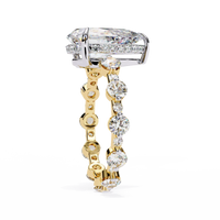 Starlit Pear Lab Grown Diamond Ring - Ophiratbf