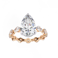 Starlit Pear Lab Grown Diamond Ring - Ophiratbf