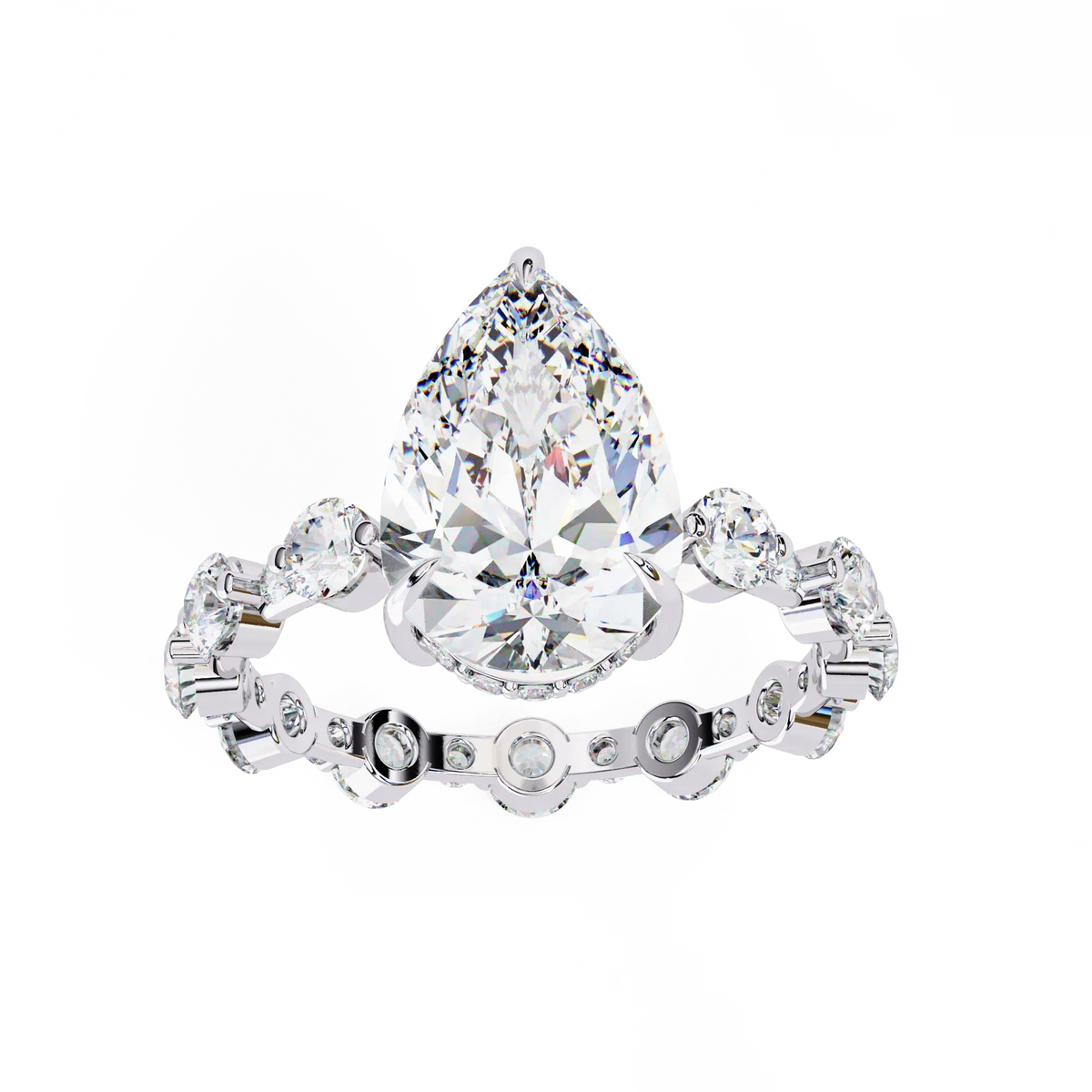 Starlit Pear Lab Grown Diamond Ring - Ophiratbf