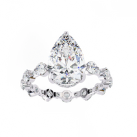 Starlit Pear Lab Grown Diamond Ring - Ophiratbf