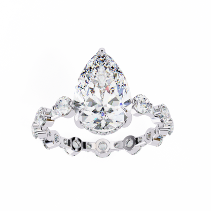 Starlit Pear Lab Grown Diamond Ring
