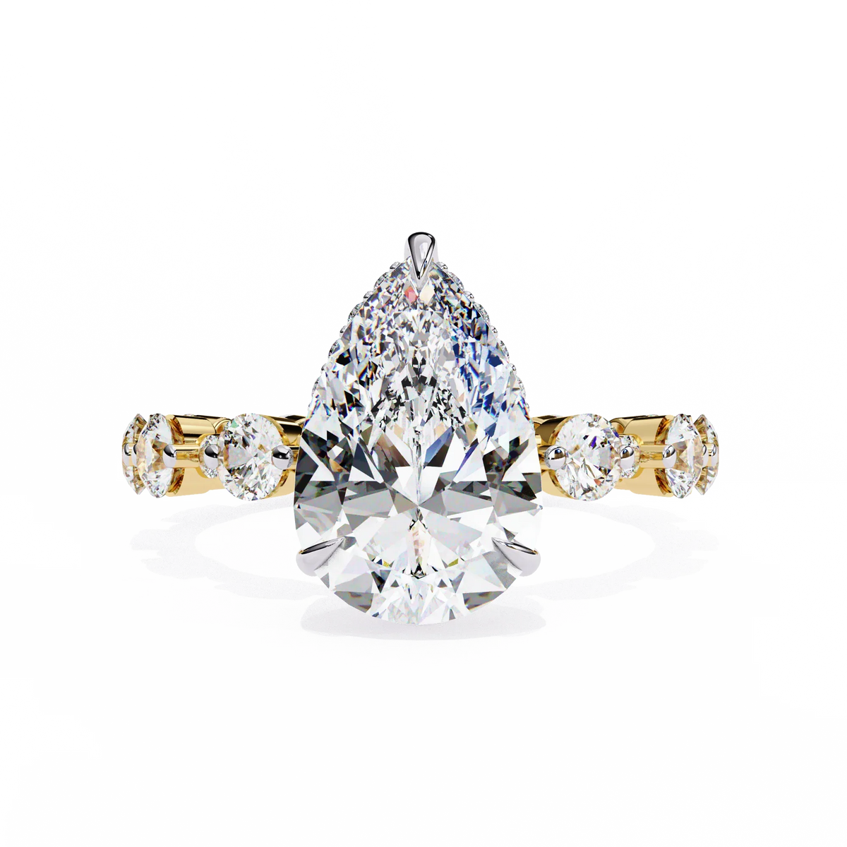 Starlit Pear Lab Grown Diamond Ring - Ophiratbf
