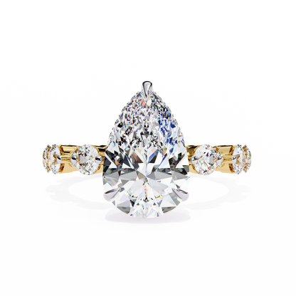 Starlit Pear Lab Grown Diamond Ring