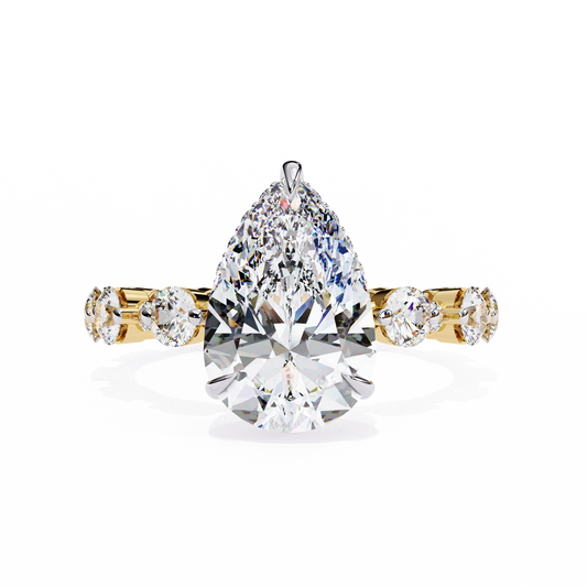 Starlit Pear Lab Grown Diamond Ring