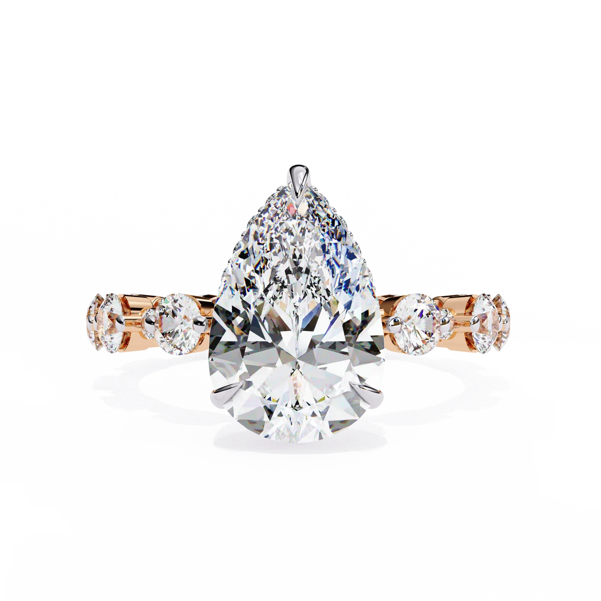 Starlit Pear Lab Grown Diamond Ring - Ophiratbf