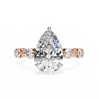 Starlit Pear Lab Grown Diamond Ring - Ophiratbf