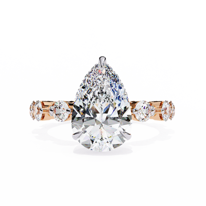 Starlit Pear Lab Grown Diamond Ring