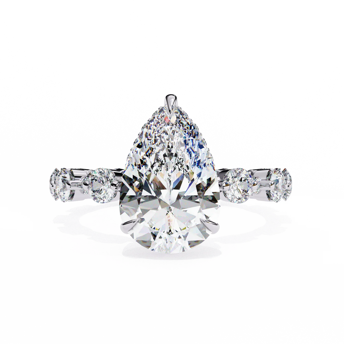 Starlit Pear Lab Grown Diamond Ring - Ophiratbf