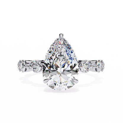 Starlit Pear Lab Grown Diamond Ring